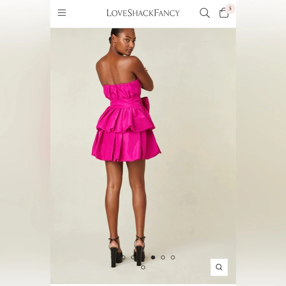 New with tags on LoveShackFancy gallant dress in fuchsia pink - Picture 3 of 5